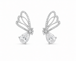 Load image into Gallery viewer, Butterfly Wing Pear-Cut Zircon Earrings