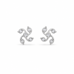 Load image into Gallery viewer, Floral Swirl Sparkle Stud Earrings