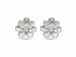 Load image into Gallery viewer, Textured Blossom Solitaire Stud Earrings