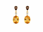 Load image into Gallery viewer, Smoky Quartz Drop Earrings