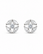Load image into Gallery viewer, Marquise Floral Sparkle Stud Earrings
