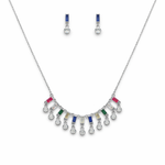 Load image into Gallery viewer, Multi-Gemstone Drop Necklace Set