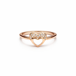 Load image into Gallery viewer, Romantic Heart Rose Silver Ring