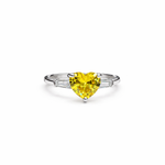 Load image into Gallery viewer, Radiant Heart Yellow Silver Ring