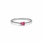 Load image into Gallery viewer, Elegant Silver Ring with Pink Sapphire