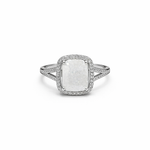 Load image into Gallery viewer, Elegant Halo Ring with Cushion-Cut Gemstone
