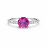Load image into Gallery viewer, Elegant Pink Sapphire Solitaire Ring