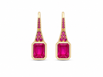 Load image into Gallery viewer, Ruby Radiance Drop Earrings