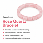 Load image into Gallery viewer, Rose Quartz Rectangle Crystal Bracelet