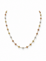 Load image into Gallery viewer, Tri-Tone Bead Chain Necklace