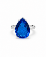 Load image into Gallery viewer, Royal Blue Pear Ring