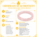 Load image into Gallery viewer, Rose Quartz Rectangle Crystal Bracelet