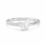 Load image into Gallery viewer, Butterfly Side Spark Silver Ring