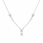 Load image into Gallery viewer, Pearl Butterfly Sterling Silver Necklace