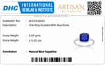 Load image into Gallery viewer, Silver Cushion-Cut Blue Sapphire Solitaire Ring
