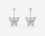 Load image into Gallery viewer, Silver Butterfly Spark Bugadi  Earrings