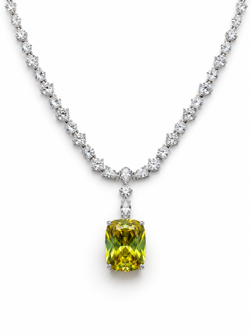 Lime Radiance Statement Necklace