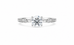 Load image into Gallery viewer, Classic Round Solitaire Sterling Silver Ring