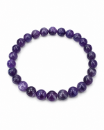Load image into Gallery viewer, Amethyst Round Bead Bracelet