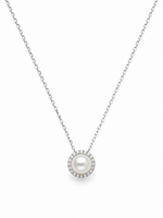 Load image into Gallery viewer, Pearl Halo Necklace
