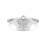 Load image into Gallery viewer, Crown Heart Silver Ring