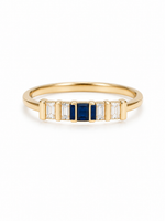 Load image into Gallery viewer, Blue Baguette Band Ring