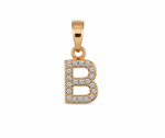 Load image into Gallery viewer, Personalized Initial "B" Sterling Silver Pendant