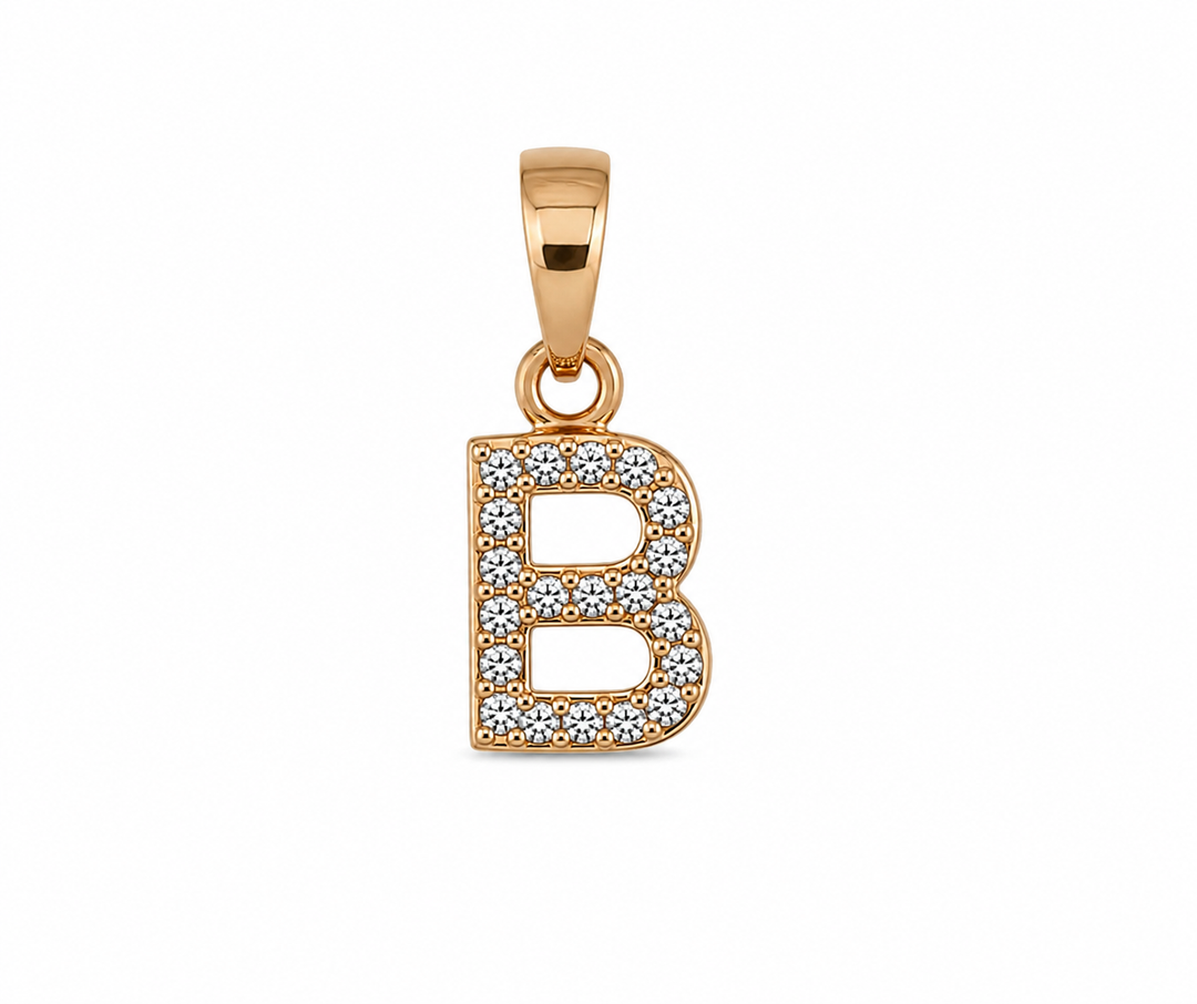 Personalized Initial "B" Sterling Silver Pendant