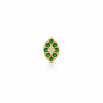Load image into Gallery viewer, Marquise Gold-Plated Sterling Silver Nose Pin