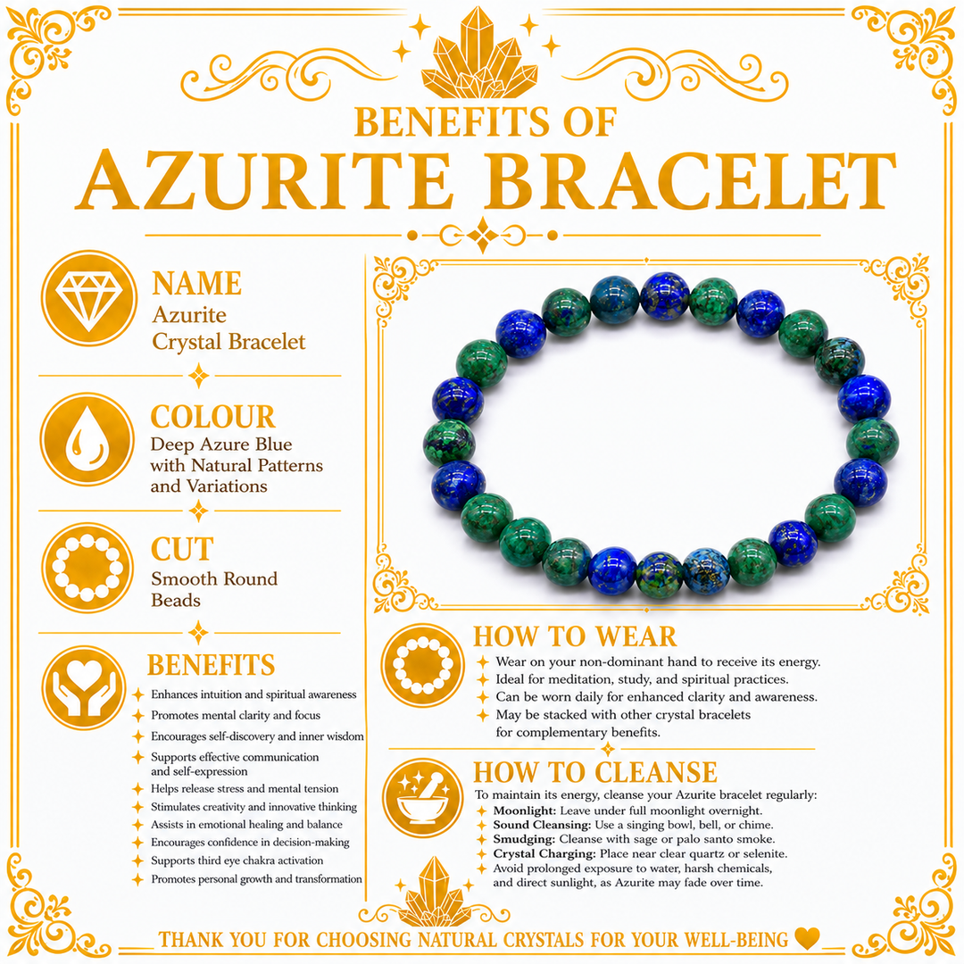 Azurite Malachite Crystal Bracelet