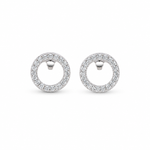 Load image into Gallery viewer, Classic Halo Circle Stud Earrings
