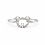 Load image into Gallery viewer, Teddy Charm Silver Ring