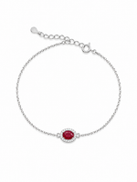 Load image into Gallery viewer, Ruby Aura Silver Bracelet