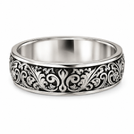 Load image into Gallery viewer, Vintage Scroll Silver Band Ring