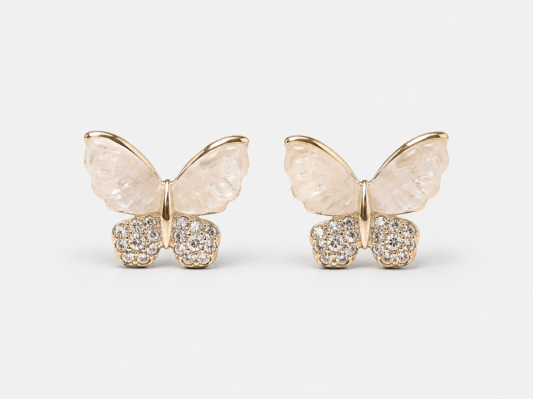 Ivory Butterfly Studs