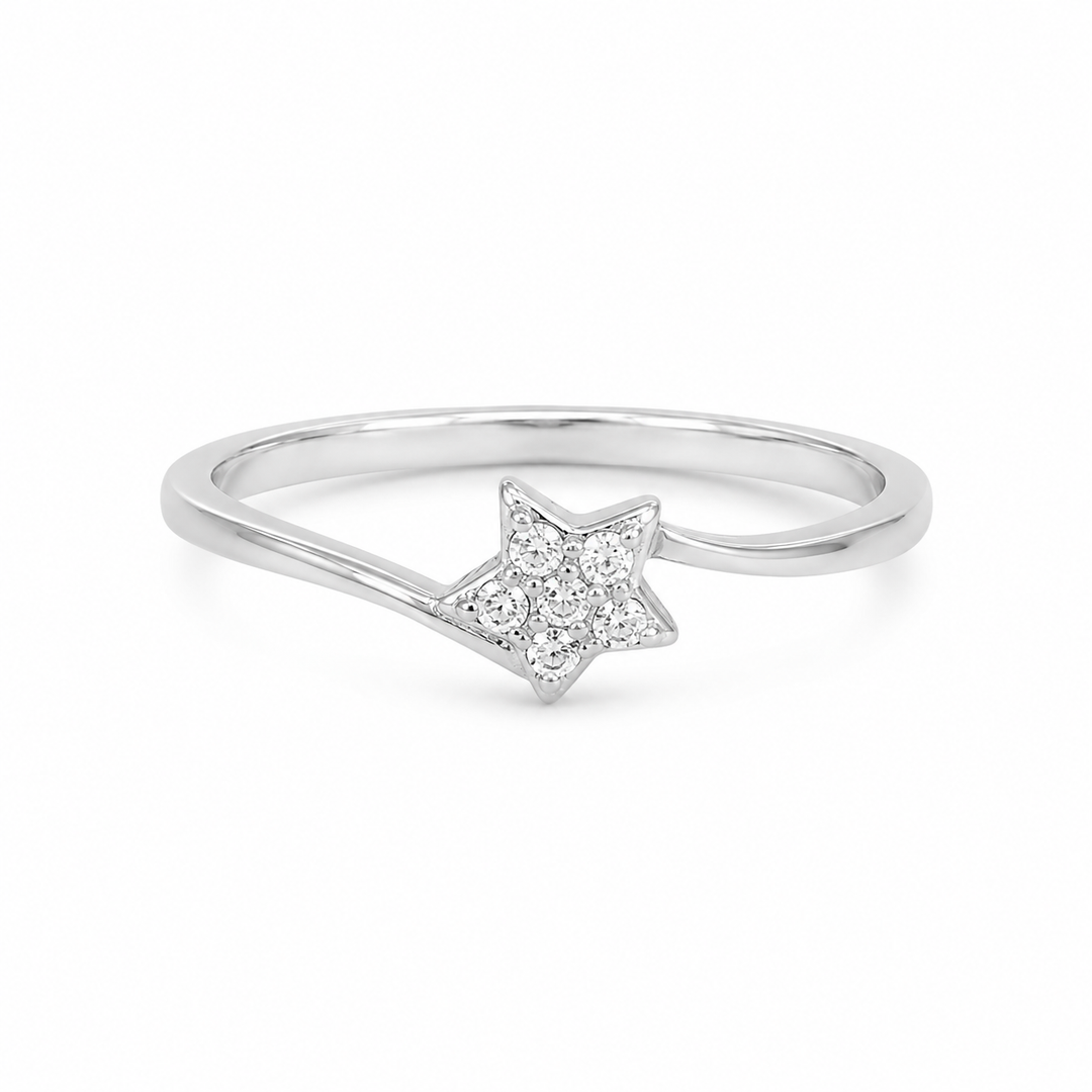 Sparkling Star Silver Ring