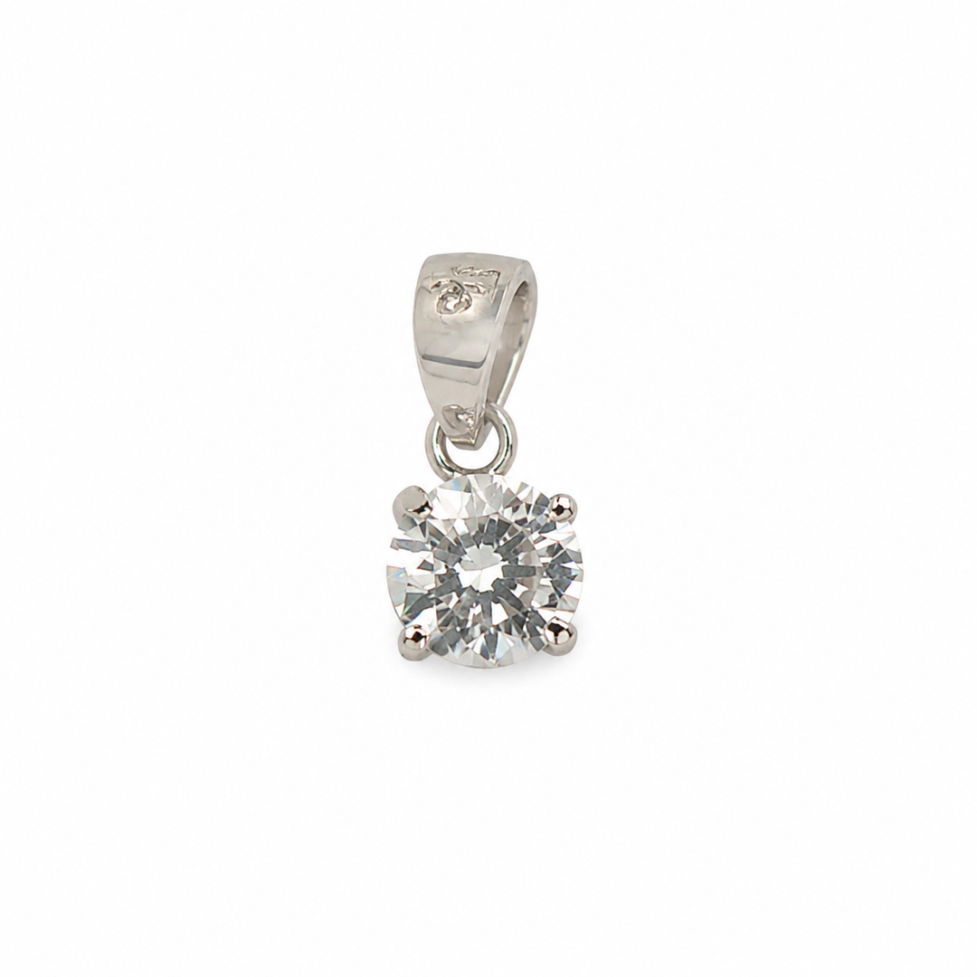 Classic Round Solitaire Pendant