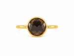 Load image into Gallery viewer, Smoky Quartz Bezel Statement Ring