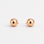 Load image into Gallery viewer, Rose Gold Ball Silver Stud Earrings