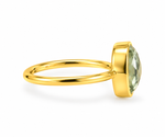 Load image into Gallery viewer, Prasiolite Oval Bezel Statement Ring