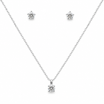 Load image into Gallery viewer, Classic Solitaire Sterling Silver Necklace