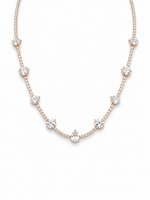 Load image into Gallery viewer, Rose Gold Tennis Statement Necklace