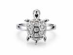 Load image into Gallery viewer, Hexa Shell Turtle Silver Ring