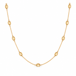 Load image into Gallery viewer, Golden Citrine Bezel-Set Station Necklace