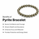 Load image into Gallery viewer, Pyrite Beaded Crystal Bracelet