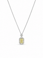 Load image into Gallery viewer, Yellow Emerald-Cut Drop Necklace