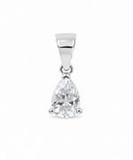 Load image into Gallery viewer, Pear Solitaire Pendant