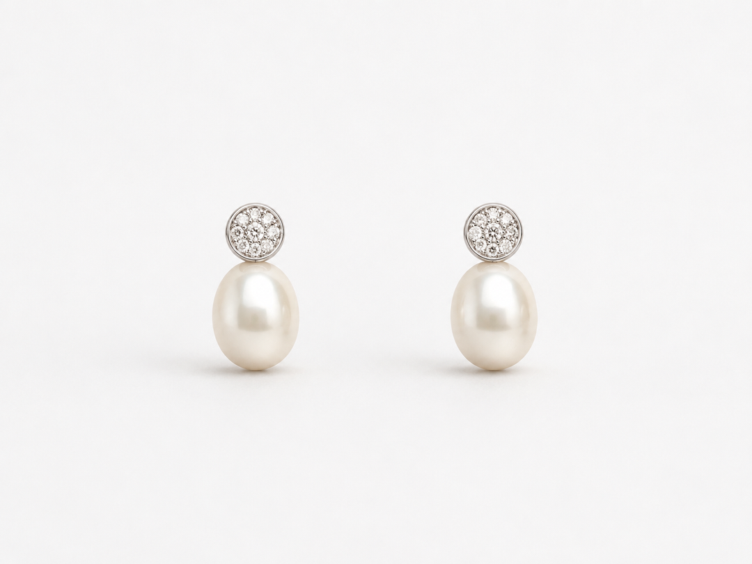 Pearl Spark Drop Studs