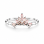 Load image into Gallery viewer, Pink Crown Silver Ring