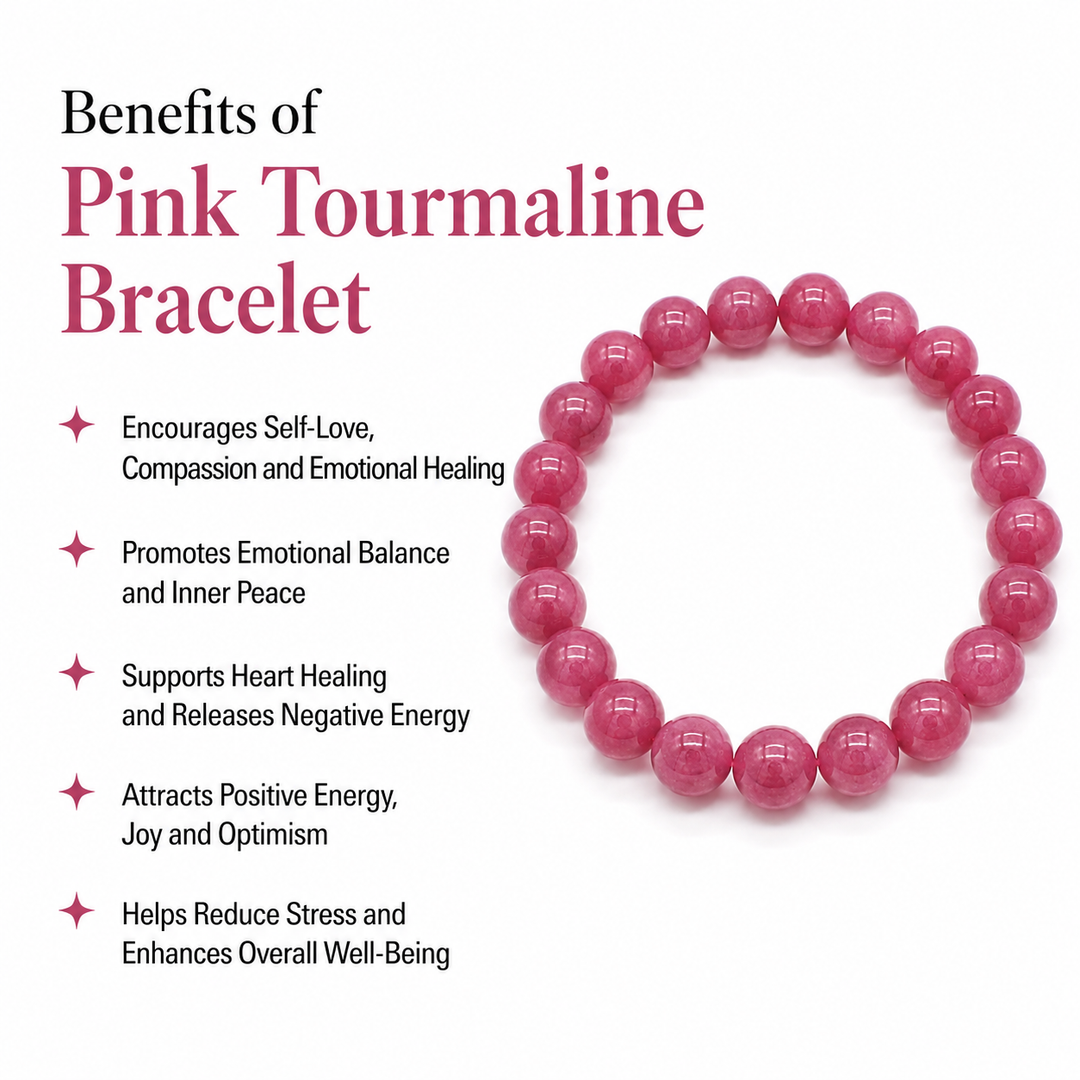 Pink Tourmaline Crystal Bracelet